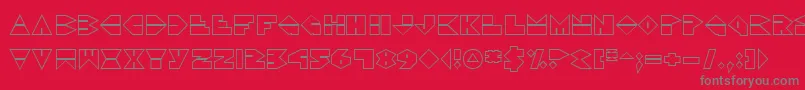 DiscoDorkOutline Font – Gray Fonts on Red Background
