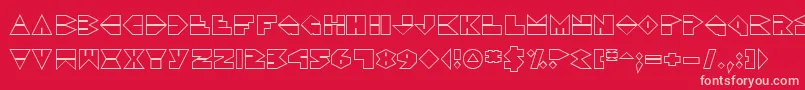 DiscoDorkOutline Font – Pink Fonts on Red Background