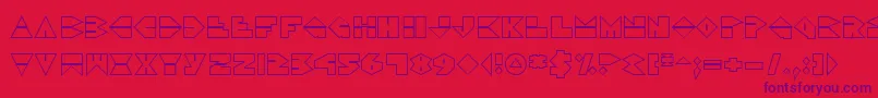 DiscoDorkOutline Font – Purple Fonts on Red Background