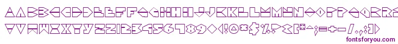 DiscoDorkOutline Font – Purple Fonts on White Background
