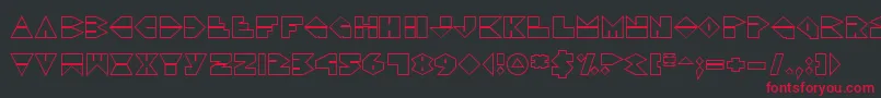 DiscoDorkOutline Font – Red Fonts on Black Background