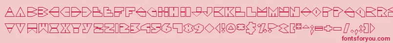 DiscoDorkOutline Font – Red Fonts on Pink Background