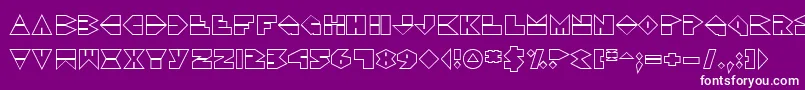 DiscoDorkOutline Font – White Fonts on Purple Background