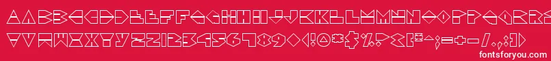 フォントDiscoDorkOutline – 赤い背景に白い文字