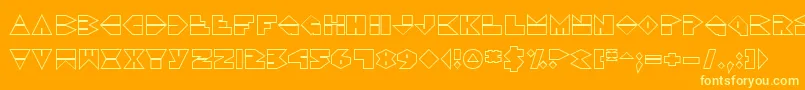 DiscoDorkOutline Font – Yellow Fonts on Orange Background