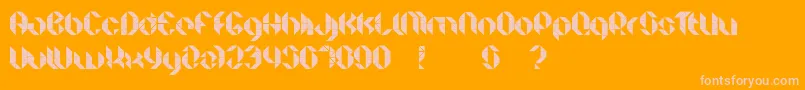 FacetUltra Font – Pink Fonts on Orange Background