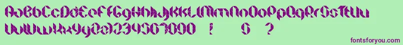 FacetUltra Font – Purple Fonts on Green Background