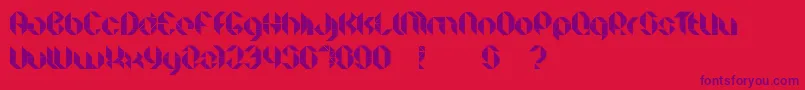 FacetUltra Font – Purple Fonts on Red Background