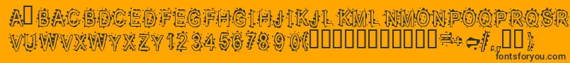 Inkbb Font – Black Fonts on Orange Background