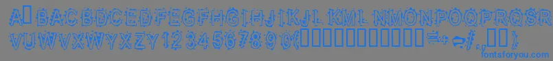 Inkbb Font – Blue Fonts on Gray Background