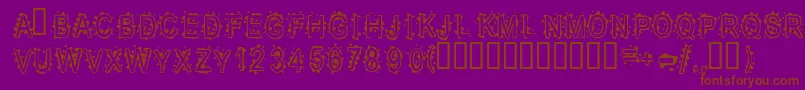 Inkbb Font – Brown Fonts on Purple Background