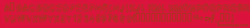 Inkbb Font – Brown Fonts on Red Background