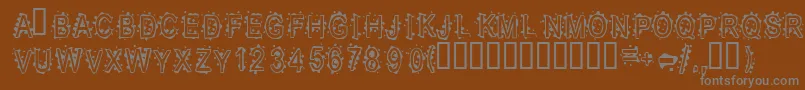 fuente Inkbb – Fuentes Grises Sobre Fondo Marrón