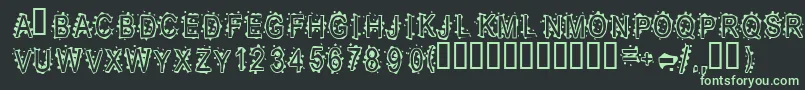 Inkbb Font – Green Fonts on Black Background
