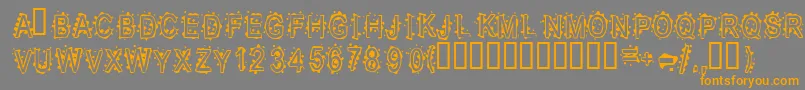 Шрифт Inkbb – оранжевые шрифты на сером фоне
