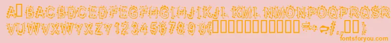 Inkbb Font – Orange Fonts on Pink Background
