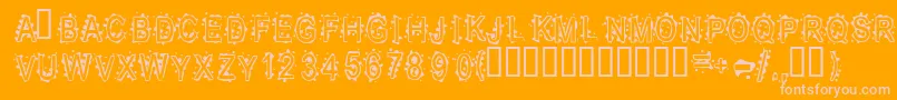 Inkbb Font – Pink Fonts on Orange Background