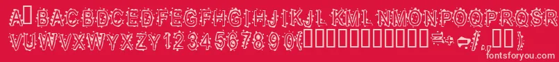 Inkbb Font – Pink Fonts on Red Background