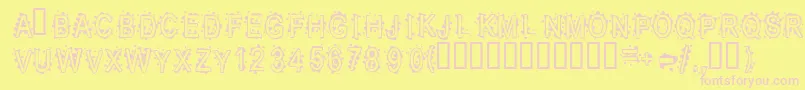 Inkbb Font – Pink Fonts on Yellow Background