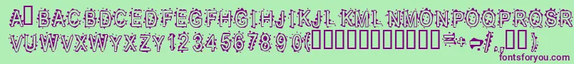 Inkbb Font – Purple Fonts on Green Background