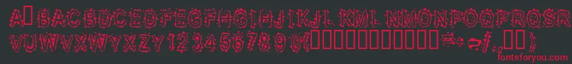 Шрифт Inkbb – красные шрифты на чёрном фоне