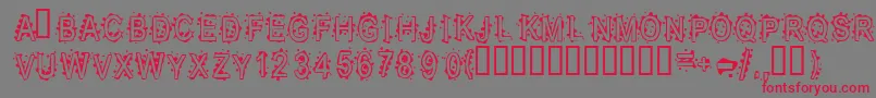 Inkbb Font – Red Fonts on Gray Background