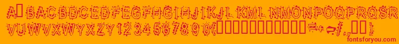 Inkbb Font – Red Fonts on Orange Background