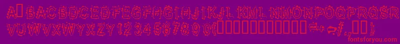 Шрифт Inkbb – красные шрифты на фиолетовом фоне