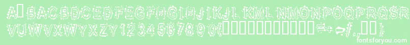 Inkbb Font – White Fonts on Green Background