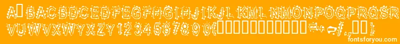 Inkbb Font – White Fonts on Orange Background