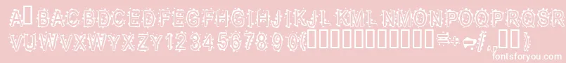 Inkbb Font – White Fonts on Pink Background
