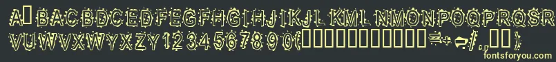 Inkbb Font – Yellow Fonts on Black Background