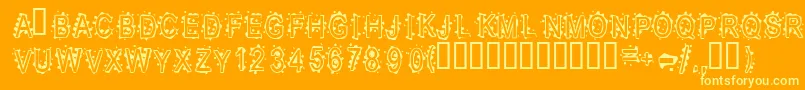 Inkbb Font – Yellow Fonts on Orange Background