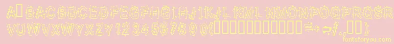 Inkbb Font – Yellow Fonts on Pink Background