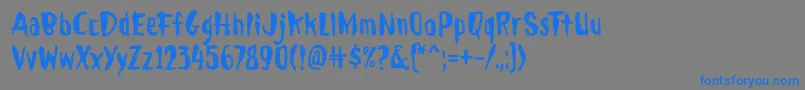 Czcionka Droeming – niebieskie czcionki na szarym tle