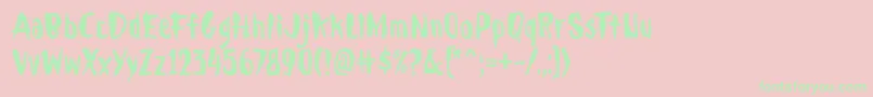 Droeming Font – Green Fonts on Pink Background