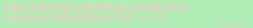 Droeming Font – Pink Fonts on Green Background