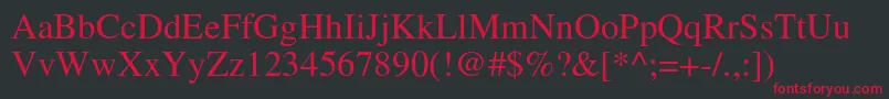 DabbingtonRoman Font – Red Fonts on Black Background
