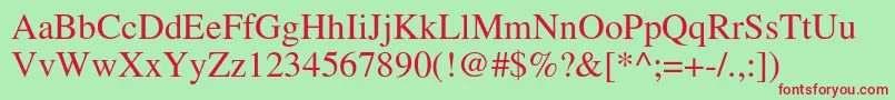 DabbingtonRoman Font – Red Fonts on Green Background