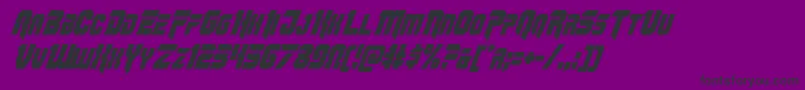 Fonte Omegaforcecondital11 – fontes pretas em um fundo violeta