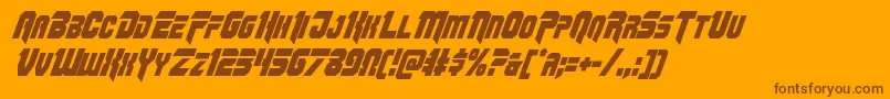 Omegaforcecondital11 Font – Brown Fonts on Orange Background