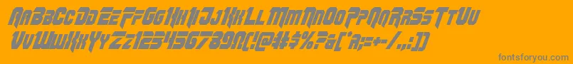 Omegaforcecondital11 Font – Gray Fonts on Orange Background