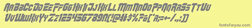 Omegaforcecondital11 Font – Gray Fonts on Yellow Background