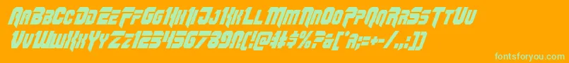 Omegaforcecondital11 Font – Green Fonts on Orange Background