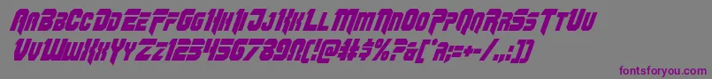 Omegaforcecondital11 Font – Purple Fonts on Gray Background