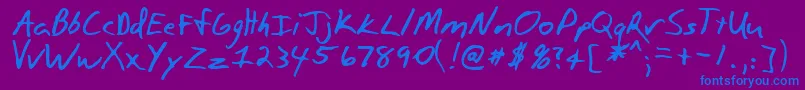 PaulsonRegular Font – Blue Fonts on Purple Background