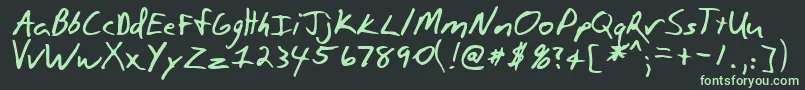 PaulsonRegular Font – Green Fonts on Black Background