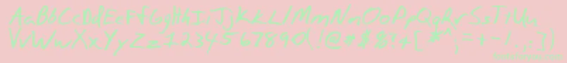 PaulsonRegular Font – Green Fonts on Pink Background