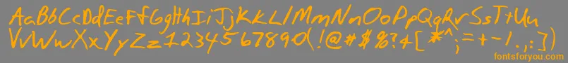 PaulsonRegular Font – Orange Fonts on Gray Background