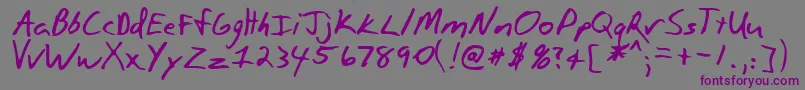 PaulsonRegular-Schriftart – Violette Schriften auf grauem Hintergrund